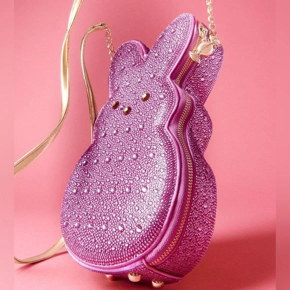 BETSEY JOHNSON PEEPS RHINESTONE BUNNY CROSSBODY BAG - NWT - Picture 4 of 9